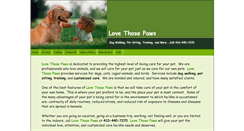 Desktop Screenshot of lovethosepaws.com